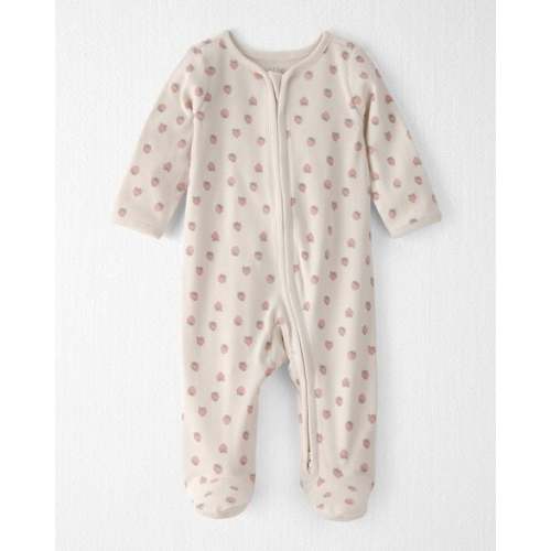 Baby Girl Organic Cotton Sleep & Play Pajama ~ Strawberry