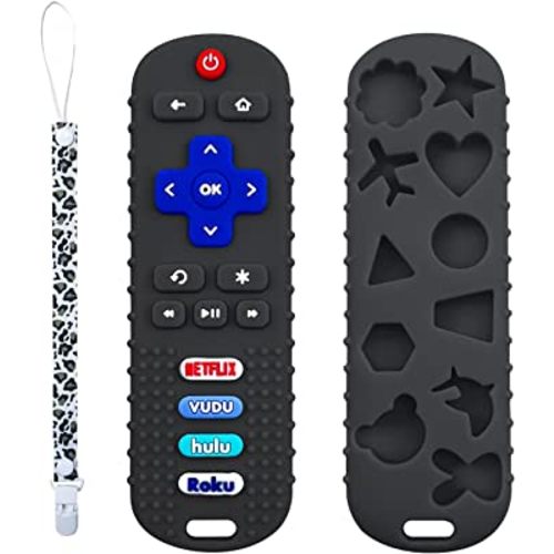 YAPROMO Silicone Baby Teething Toys, Teether Toys for Babies 6-12 Months, Remote Control Shape Teething Toys, Silicone Soft-Textured Teether, Baby Chew Toys Sensory Toys BPA Free