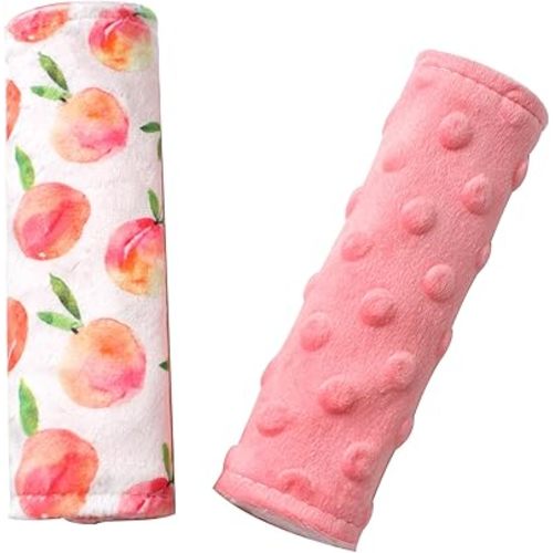 Car Seat Strap Covers, Baby Strap Cover, Stroller Strap Cover, Car Seat Straps Shoulder Pads for Baby Toddler Infant Boy Girl,Peach