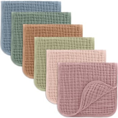 Muslin Burp Cloths - Pack of 6