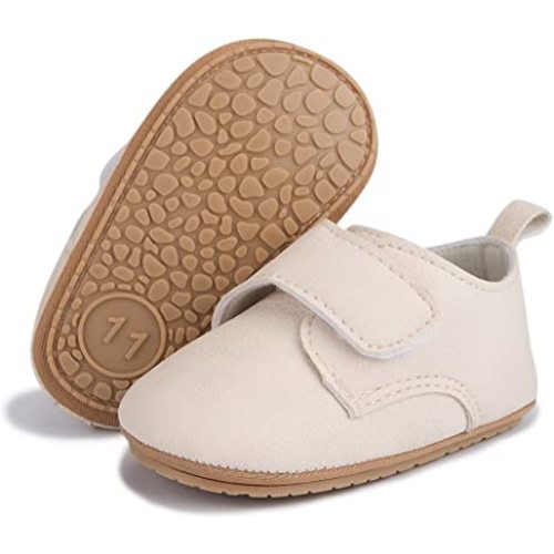 HsdsBebe Baby Boys Girls Oxford Shoes PU Leather Soft Rubber Sole Sneakers Anti-Slip Toddler Ankle Boots Infant Walking Shoes Moccasins
