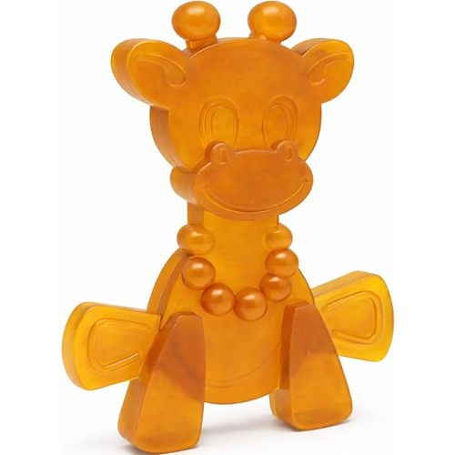 LittleBamber Baby Teething Toy – Natural Rubber Giraffe Teether for Babies 6–12 Months, BPA-Free, Textured Toy for Comfort and Oral Development