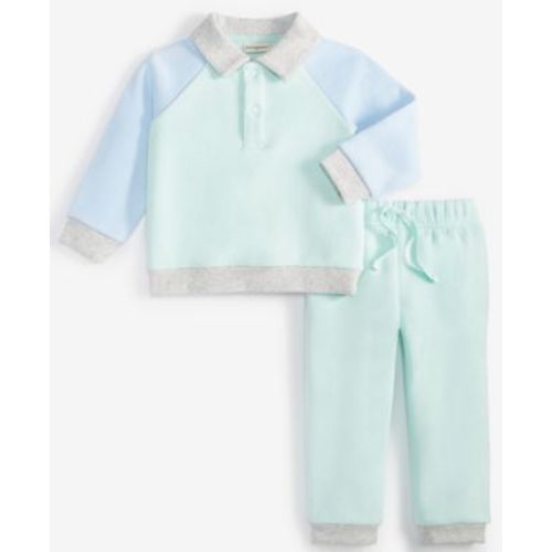 Baby Boys Fleece Colorblocked Top & Pants, 2 Piece Set, Created for Macy's