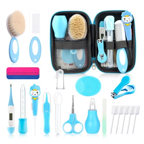 Baby Healthcare and Grooming Kit for Newborn Kids, 25PCS Upgraded Safety Baby Care Kit, Newborn Nursery Health Care Set, Baby Care Products