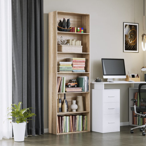 Wade Logan® Langner 70.8" H x 23.6" W Standard Bookcase, 6-Tier Open Bookcase and Bookshelf & Reviews | Wayfair