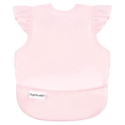 Tiny Twinkle Mess Proof Baby Bib for Girls | Waterproof Toddler Bib for Eating | Baby Apron for Feeding | Machine Washable | Perfect Shower Gift (Rose, 6–24M)