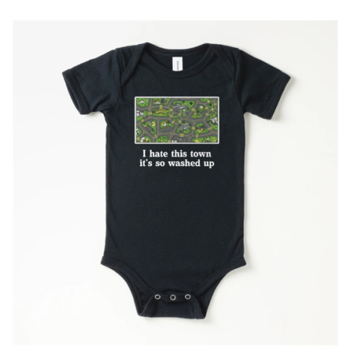 Hate This Town Baby Onesie | All The Small Tees