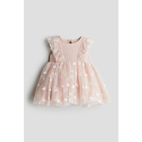 PRINTED TULLE-SKIRT DRESS