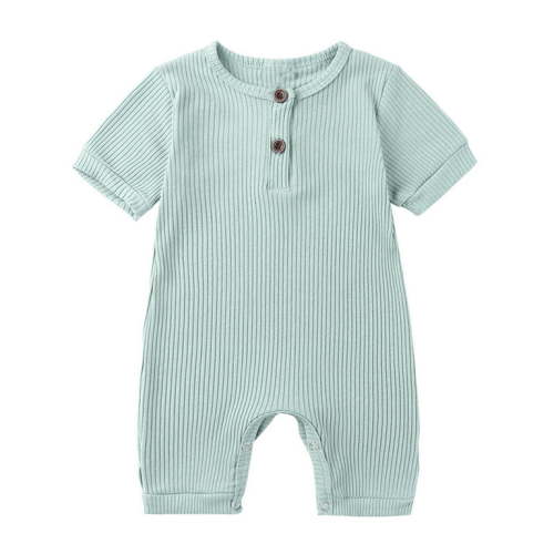 Hooded Fleece Rompers Child'S Summer Jumpsuit Boys and Girls Baby Botton Short Sleeve Round Neck Cute Solid Shorts Rompers New Casual Winter Jumpsuits Green-2 6 Months