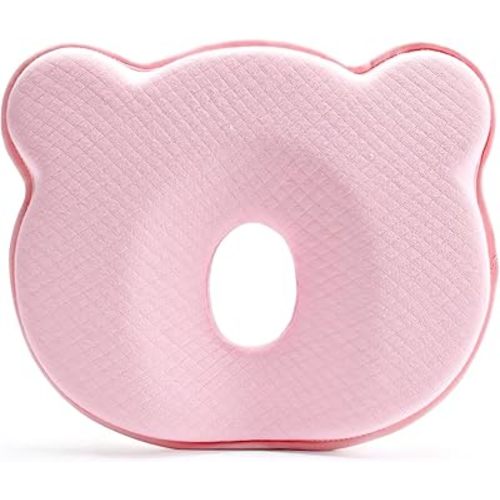 Portable Memory Foam Soft and Cozy Pillow,Breathable Bedding Set Prevent Flat Head Pillow Pink1