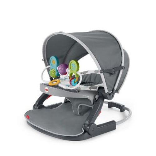 Fisher-price On-the-go Sit-me-up Floor Seat, Gray Hexagon