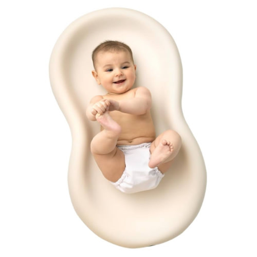 Keekaroo Peanut Changer Baby Vanilla– The Original Made in USA Easy-to-Clean Changing pad and The only Shell Over Foam, Fully Water Repellant