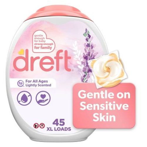 Dreft Lightly Scented He Compatible Laundry Detergent Soap Pacs - 25ct