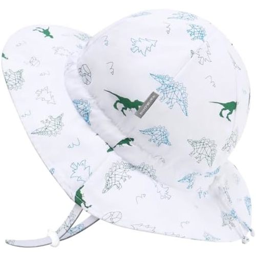 UPF 50+ Baby Bucket Hat - Wide Brim Sun Protection Beach Cap for Girls - Cute & Adjustable Toddler Hat