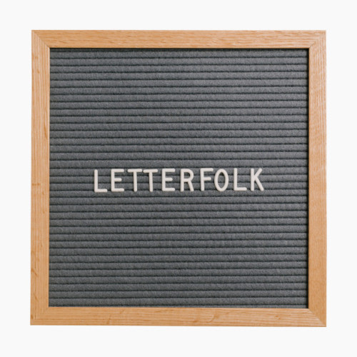 Poet Letterboard - Grey Felt/Oakl Frame