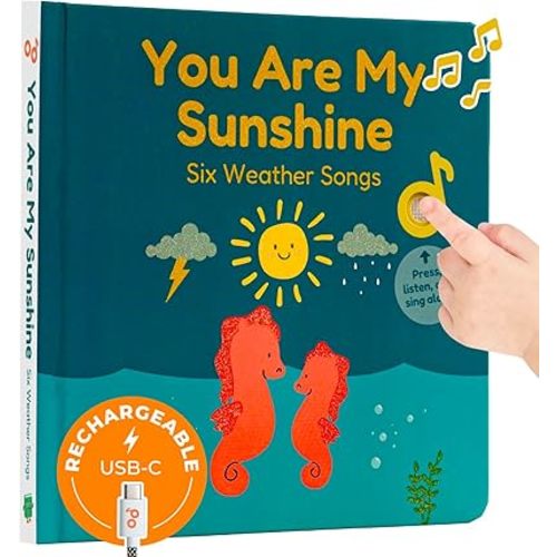 Cali's Books You are My Sunshine Nursery Rhymes | Interactive Sound Book | Musical Toys for Toddlers 1-3 | Sound Book for Babies and Toddlers | Interactive Baby Learning Toy.
