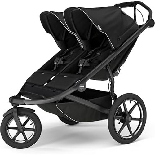 Thule Urban Glide 3 Double Child All-Terrain Stroller, Lightweight, Air-Filled Tires & Suspension, Integrated Hand Brake