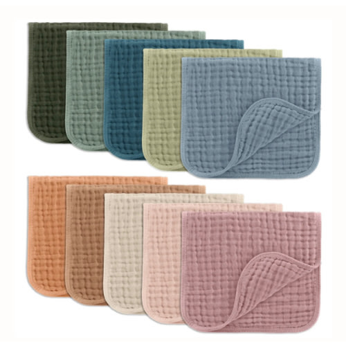 Muslin Burp Cloths in Multicolor – Comfy Cubs