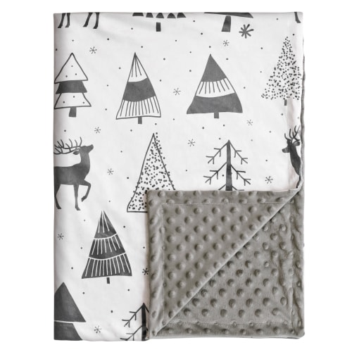 Gllquen Baby Blanket Premium Ultra Soft Minky with Double Layer Dotted Backing Receiving Blankets for Newborn Girls Boys 30"x 40",Grey Forest