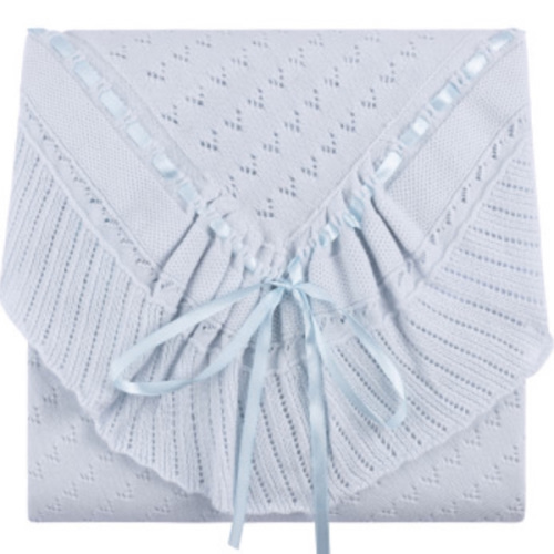 Pointelle Knit Ruffle Blanket | Feltman Brothers