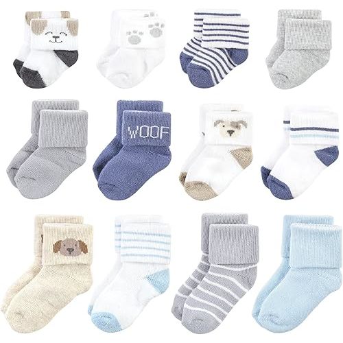 Hudson Baby Baby Girls' Grow with Me Socks 12pk