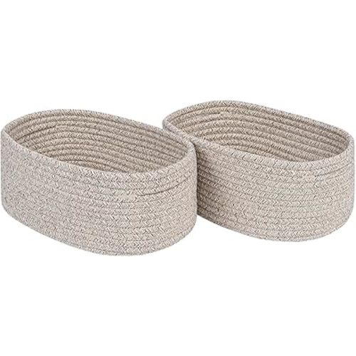 CubesLand Small Storage Baskets for Shelf,Cube Organizer Basket Bin,Woven Baskets for Shelves,Soft Toys Storage Basket,Baby Nursery Basket Bin,Home Decor 12 x 8 x 5.11 inches Light Brown