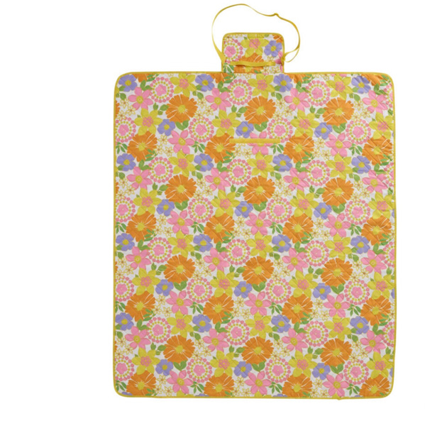 Bright Print Roll Up Picnic Blanket with Strap - World Market