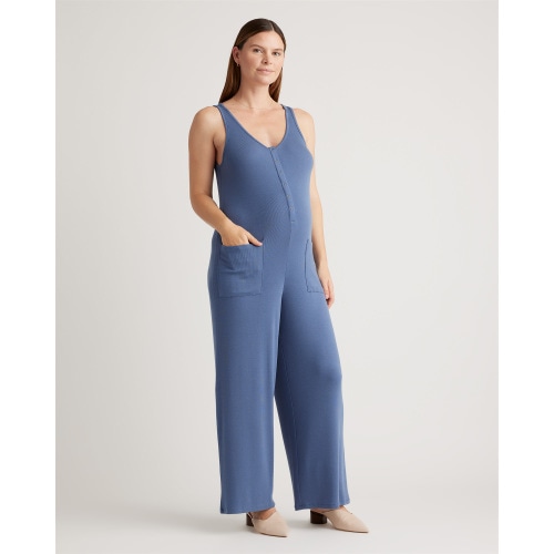Tencel Rib Maternity & Nursing Jumpsuit