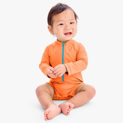 Baby one-piece rash guard | Primary.com | Cantaloupe (12-18M)
