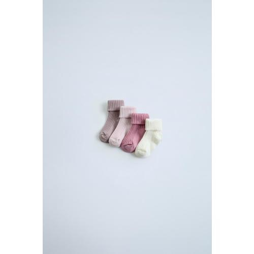 FOUR-PACK OF COLORFUL SOCKS - Pink | ZARA United States