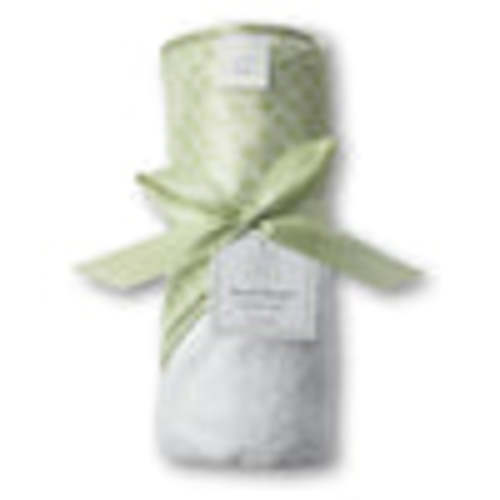 Terry Velour Hooded Towel - White Mini Mod Circles on Kiwi – SwaddleDesigns