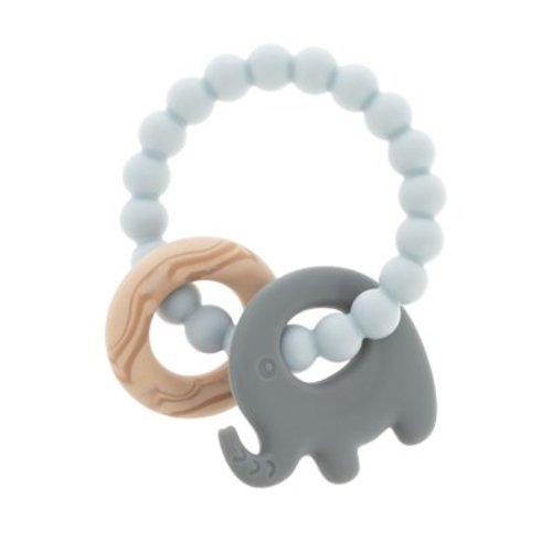 Nuby Silicone Beaded Silicone Elephant Teething Ring