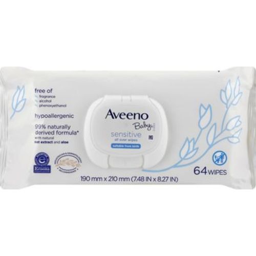 Aveeno® Baby® 64-Count Sensitive Eczema Therapy Soothing Bath Wipes