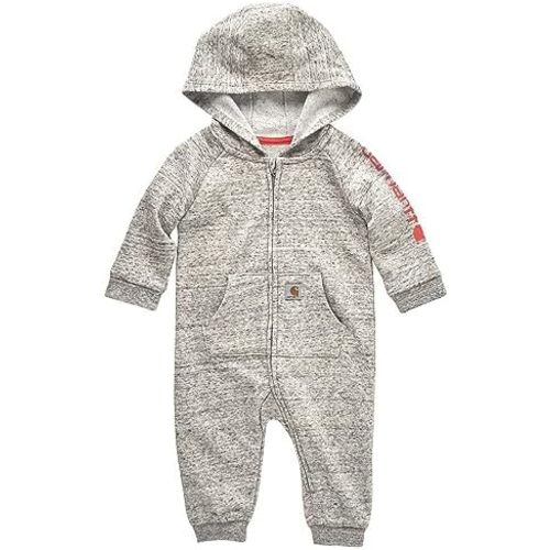 Carhartt Kid's CM9758 Long-Sleeve Quilted Jersey Zip Front Hooded Coverall - Gi