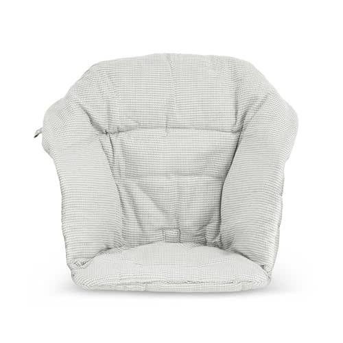 Stokke Clikk Cushion, Nordic Grey - Compatible with Stokke Clikk High Chair - Provides Support for Babies - Made with Organic Cotton - Reversible & Machine Washable - Best for Ages 6-36 Months