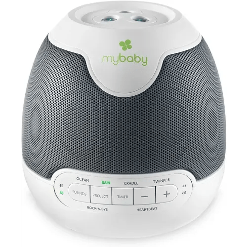 MyBaby Lullaby Sound Machine & Projector – Baby Sleep Machine Plays 6 Sounds & Lullabies, Projects Soothing Images - Auto-Off Timer, Adjustable Volume, Great for Baby Registry and Baby Shower Gifts