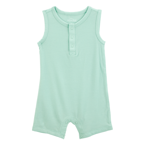 Baby PurelySoft Ribbed Romper - Mint | Carter's