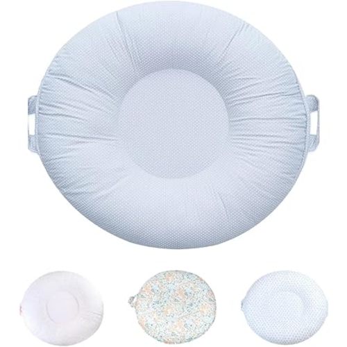 Pello Multi-use Luxe Baby, Floor Cushion/Play Mat/Lounger (Serenity/Gray)