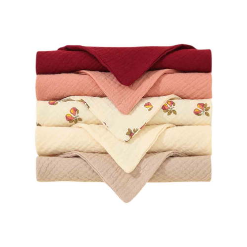 DPTALR 5-piece Baby Cotton Gauze Bib Set, Printed Baby Bib Set