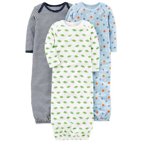 Simple Joys by Carter's Baby Boys' Cotton Sleeper Gown, Pack of 3