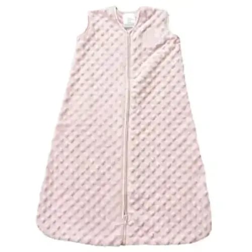 HALO Sleepsack Plush Dot Velboa Wearable Blanket, TOG 1.5, Pink, Medium - Medium (Pack of 1)