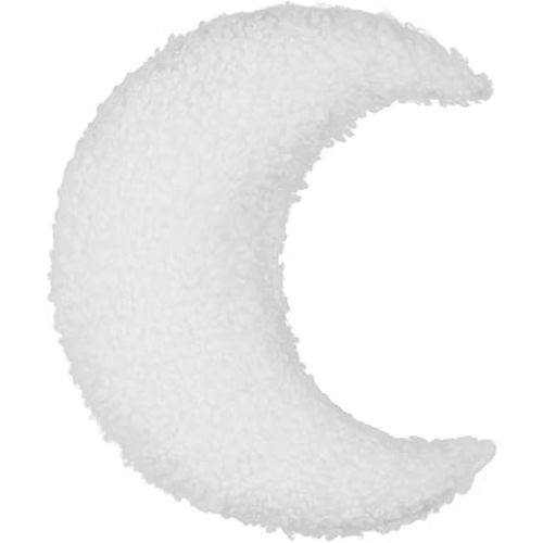 Star Moon Throw Pillow Soft Teddy Decorative Cushion for Room Cozy Fluffy Shaped Home Decor Insert Included