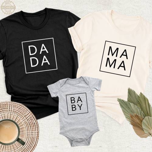 Dada Mama Baby Matching Shirt, New Dad Mom Gift Tee, Mothers Day Shirt, Fathers Day Tee, Baby Party Tee, Mommy and Me Tee, Daddy and Me Tee