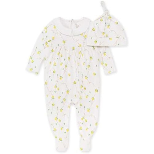 Burt's Bees Baby baby-girls Jumpsuit, 100% Organic Cotton One-piece Outfit Coverall With Hat