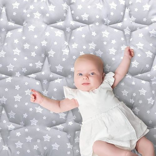 Baby Playpen Mat 47" X 47", One-Piece Crawling Mat Non Slip Cushioned Baby Mats for Playing 47x47 Inches, Baby Playmat Floor Mat for Babies, Toddlers