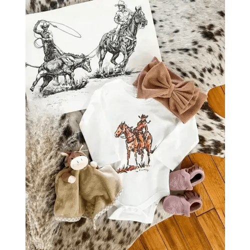 Lonerider Longsleeve Onesie(little kid)(white)