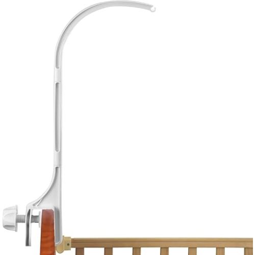 24 inches Crib Mobile Arm with Mobile Arm Clamp, U Type Design & Anti-Slip Feature - Crib Mobile Attachment Clamp Suitable for Strollers, Diaper Changing Tables & Mobile arm for Crib.