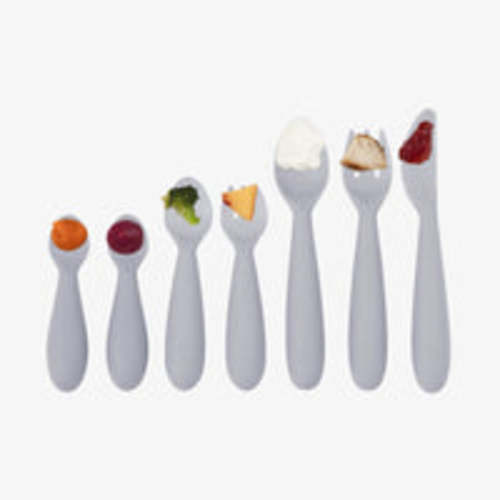 Ezpz Developmental Utensil Set - pewter