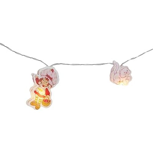 Strawberry Shortcake Pur-FECT Bestie Battery Operated String Lights – 8 Warm White LED Fairy Lights, 200 cm Indoor String Lights for Bedroom, Cute Battery Powered Light for Kids Room or Party Décor