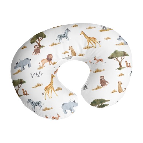 Sweet Jojo Designs Jungle Animals Boy Girl Gender Neutral Nursing Breastfeeding Pillow Cover (Pillow Not Included) Green Boho